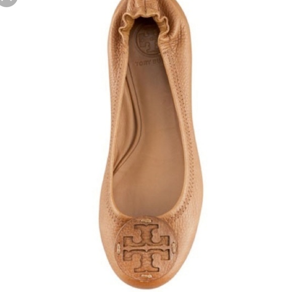 tory burch tan reva flats